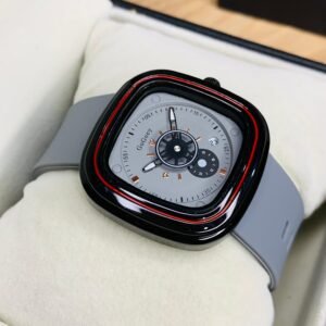 Gogoey Square Dial Silicon Strap Watch (GREY COLOUR)